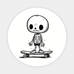 Skeleton Skateboarder Magnet